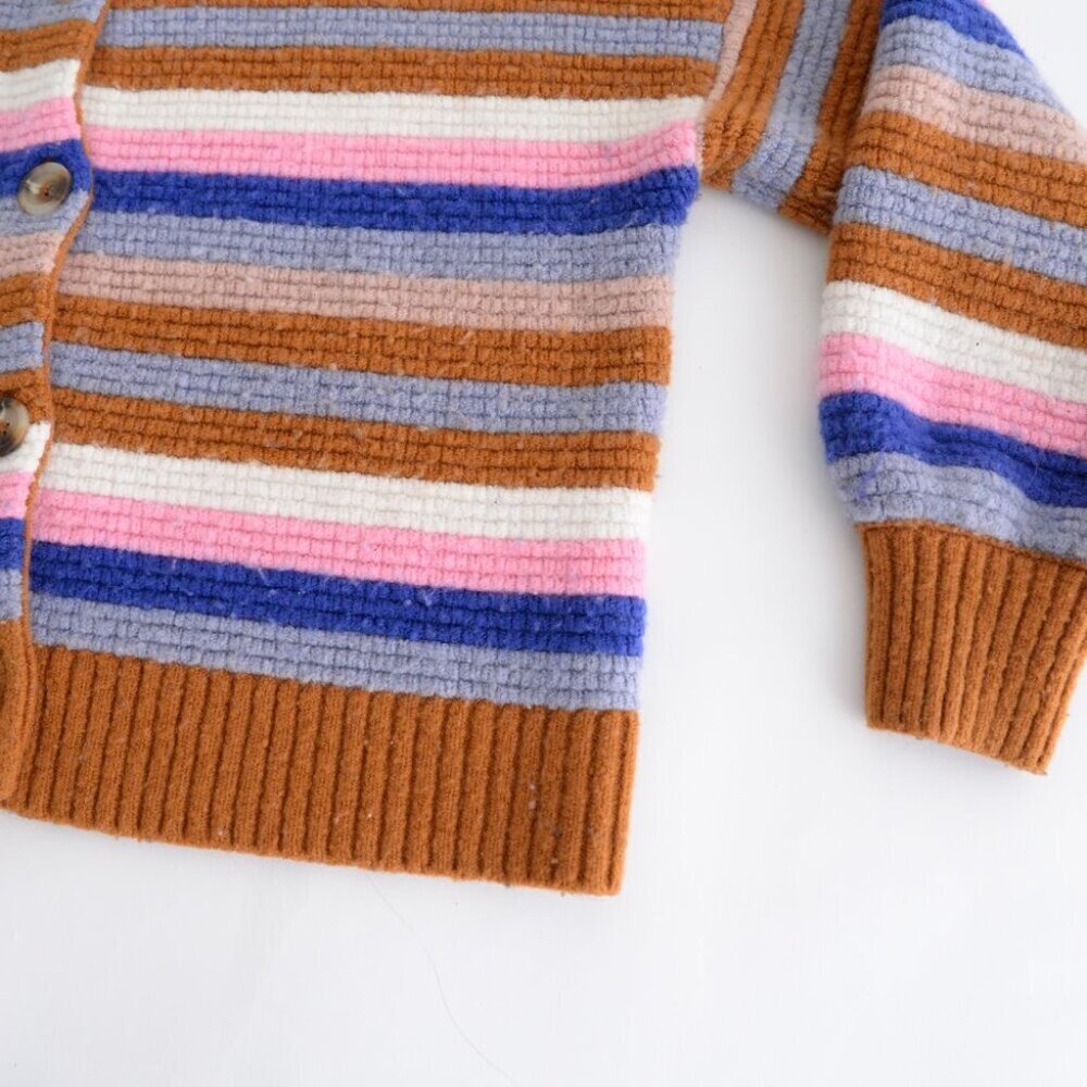 Madewell Striped Cardigan in Brown, Blue, Pink, Lavender, White - Picture 6 of 10